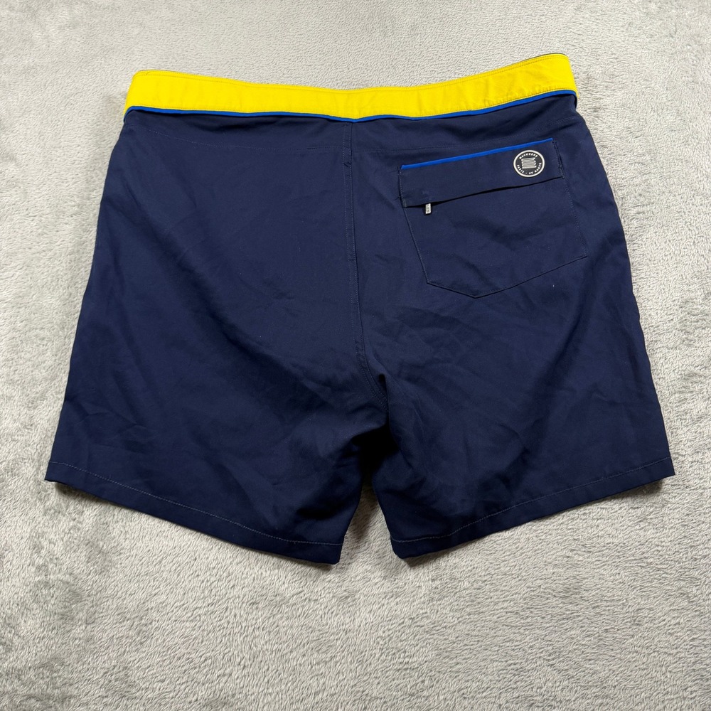 Mackeene Barth2 Swim Shorts Mens 36 Royal Navy Board Shorts Summer Beach - Picture 2 of 12